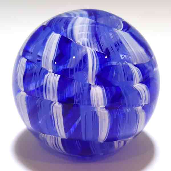 Rope Twist Paperweight in Cobalt by WheatonArts